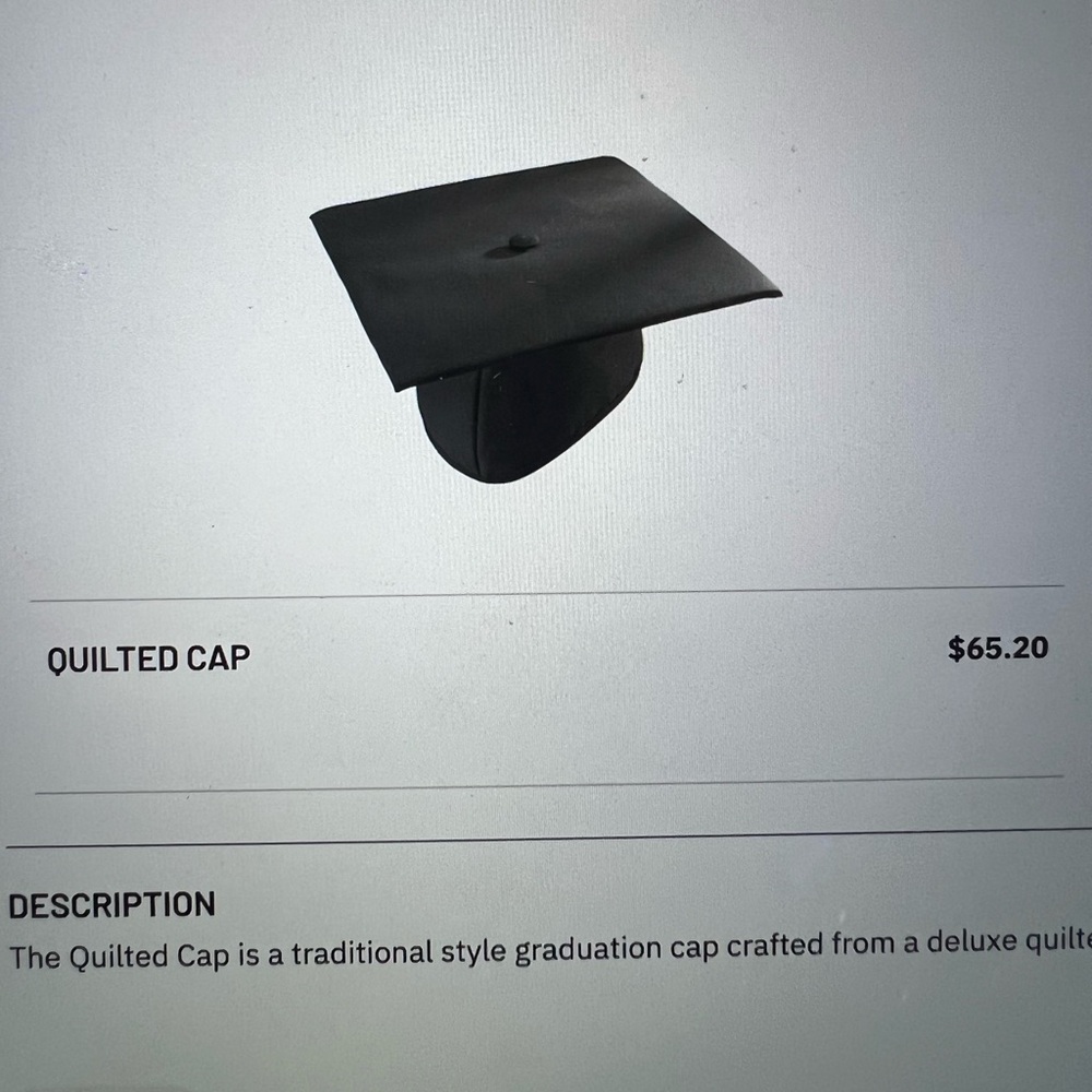 Blue graduation gown, blue cap, gold honors cord, and UWEC honor stole